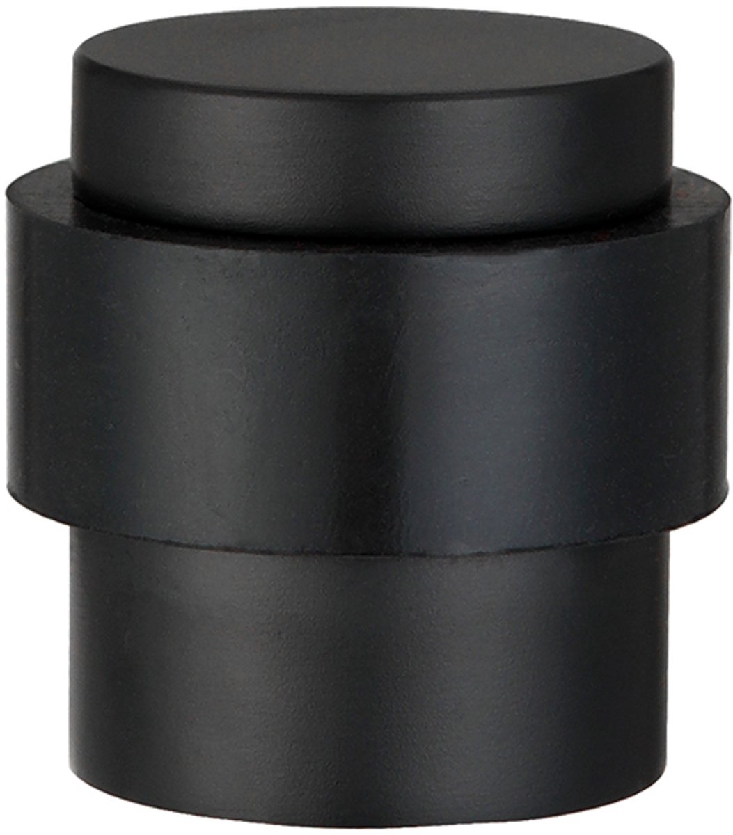 Deurstopper voor vloermontage 25x30mm mat zwart PVD gecoat
