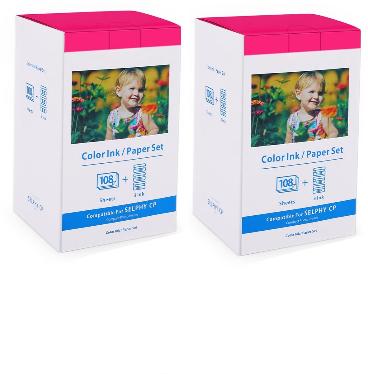 Solidchoice - Fotopapier en Inktcartouches Set voor Canon Selphy Printers