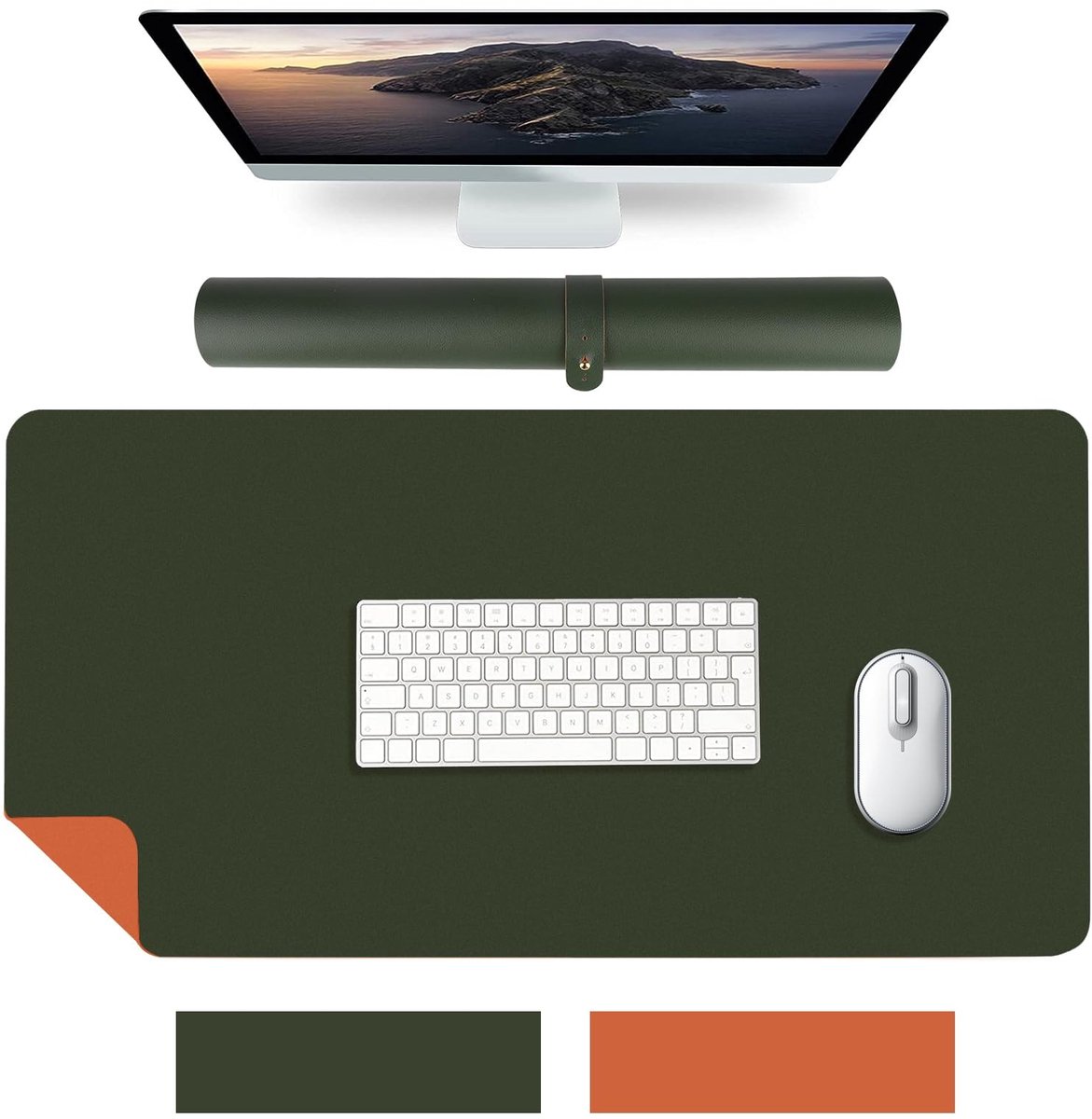 Solidchoice - Bureauonderlegger van PU-Leder, XXL, Antislip