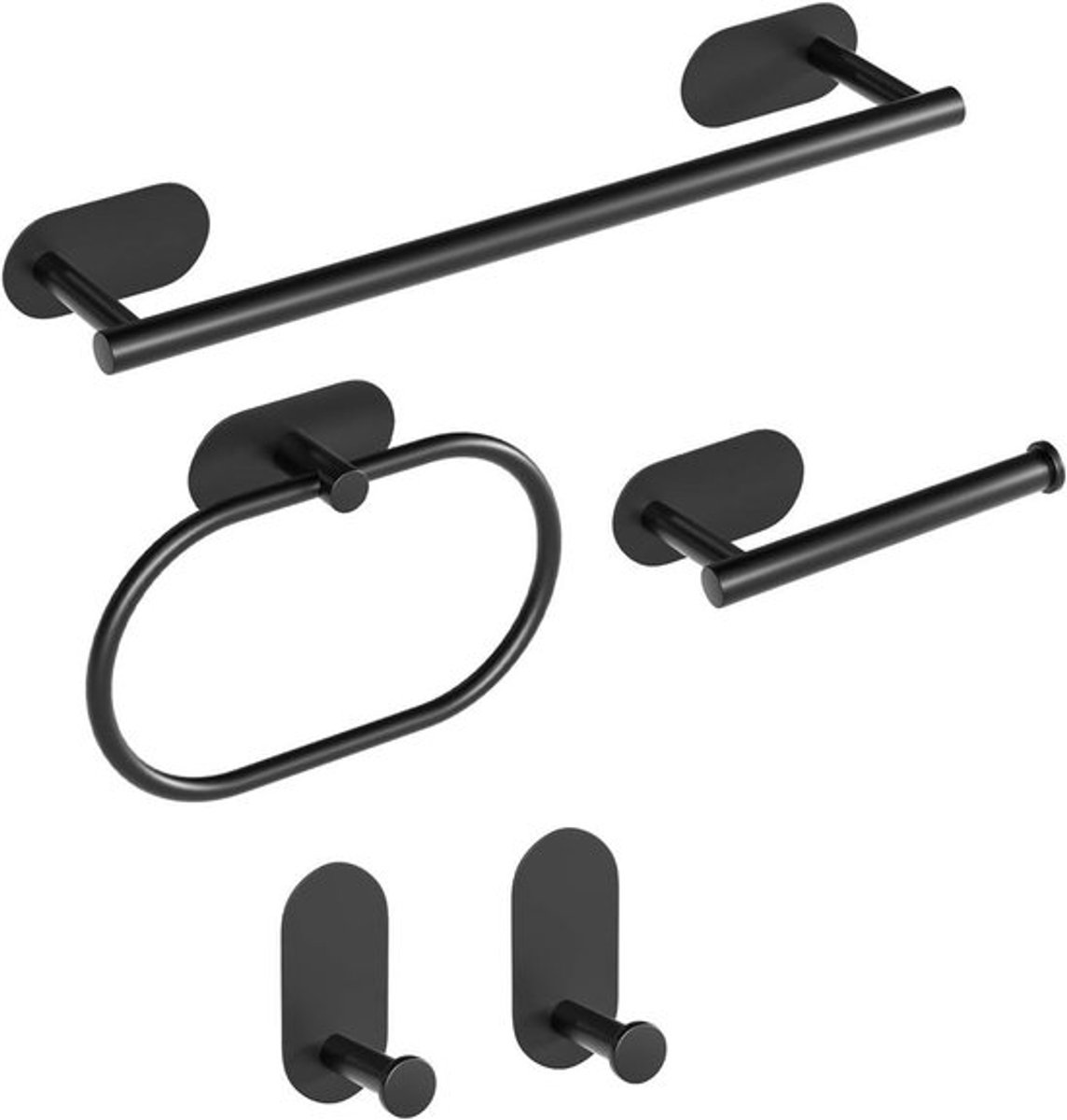Badkameraccessoireset 5-delig - 16 inch Handdoekstang