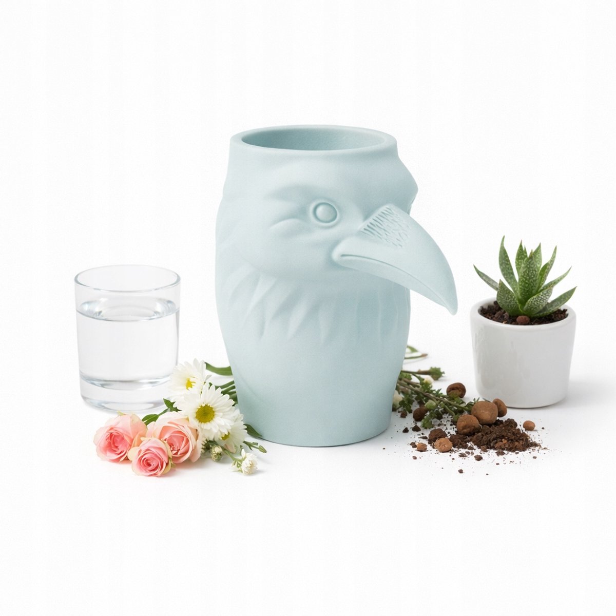 Decoratieve Raaf Vaas - Uniek Design voor Bloemen & Planten