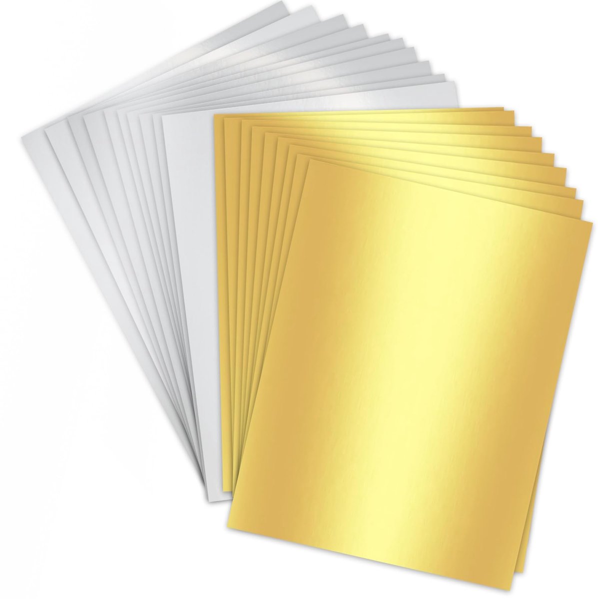 Solidchoice - A4 Spiegelfolie, 60 Bladen Zilver en Goud 250gsm voor Creatieve Projecten