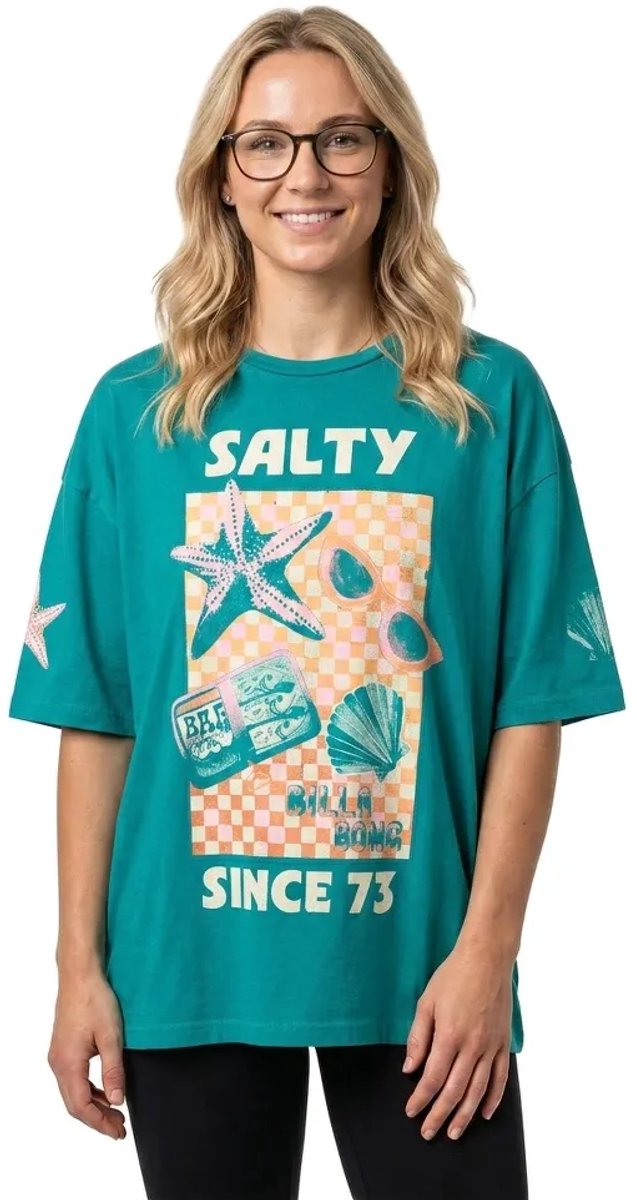 Billabong Salty Since T-shirt Met Korte Mouwen Groen XS Vrouw
