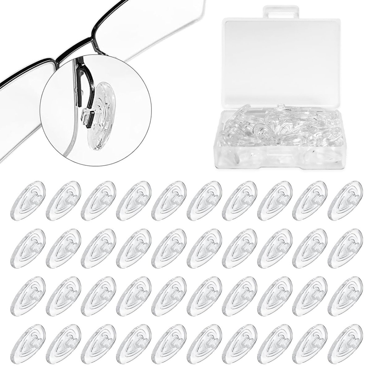 Solidchoice - 20 Paren Silicone Neuspadjes voor Zonnebrillen en Brillen