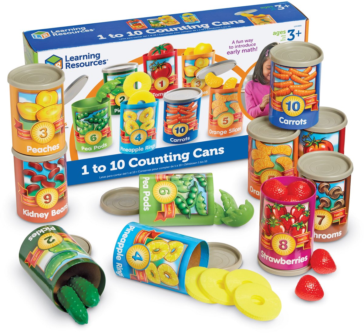 Learning Resources tel speelgoed - 1 tot 10 counting cans educatief. - 3+