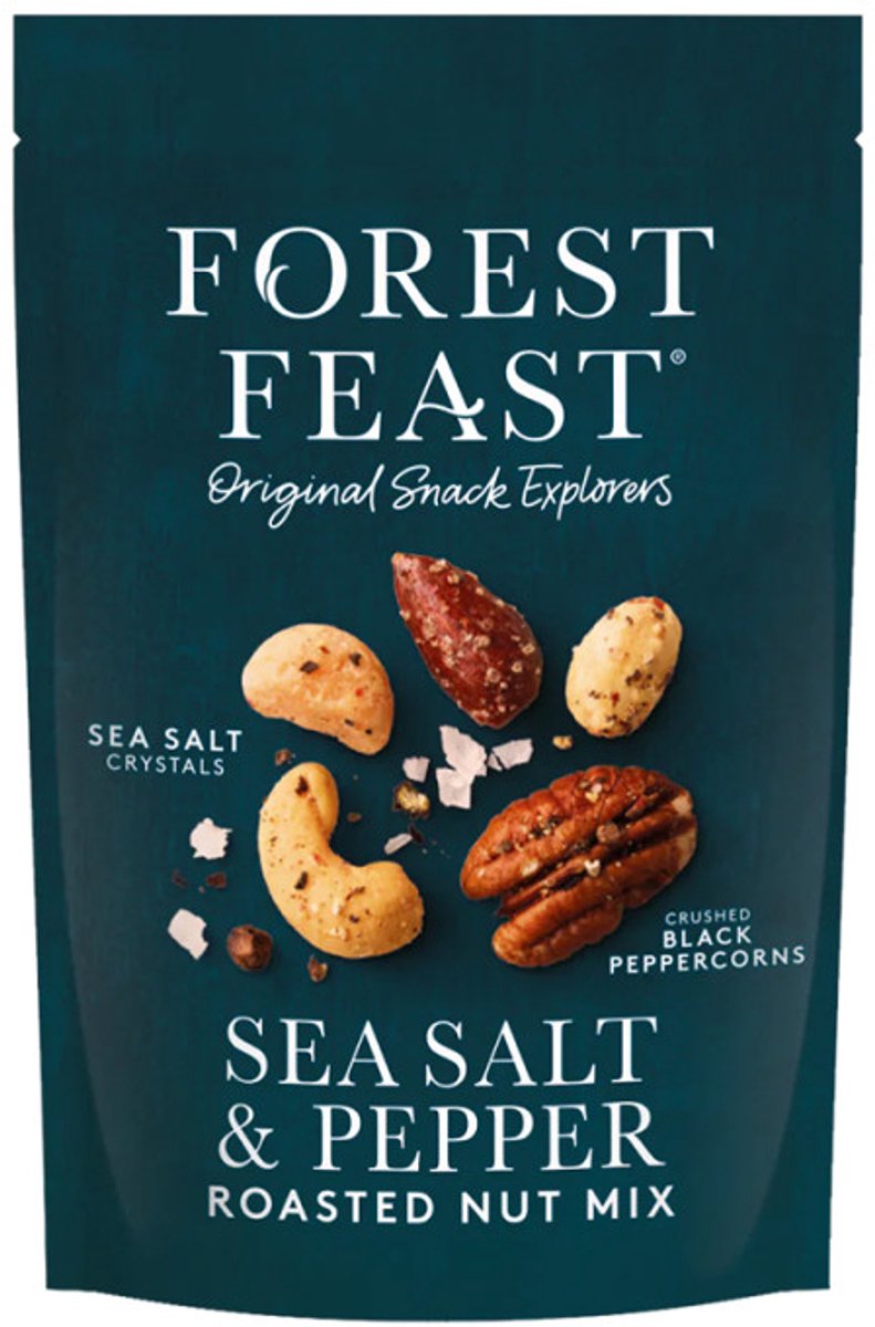 Forest Feast Sea Salt & Pepper geroosterde notenmix, 120 g