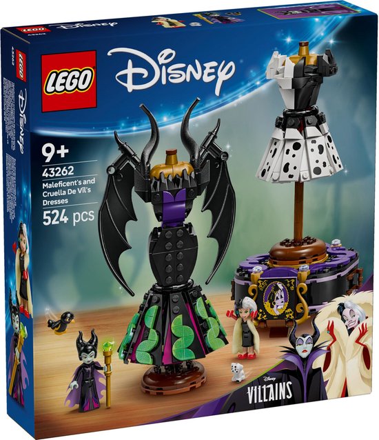 LEGO Disney jurken van Maleficent en Cruella 43262