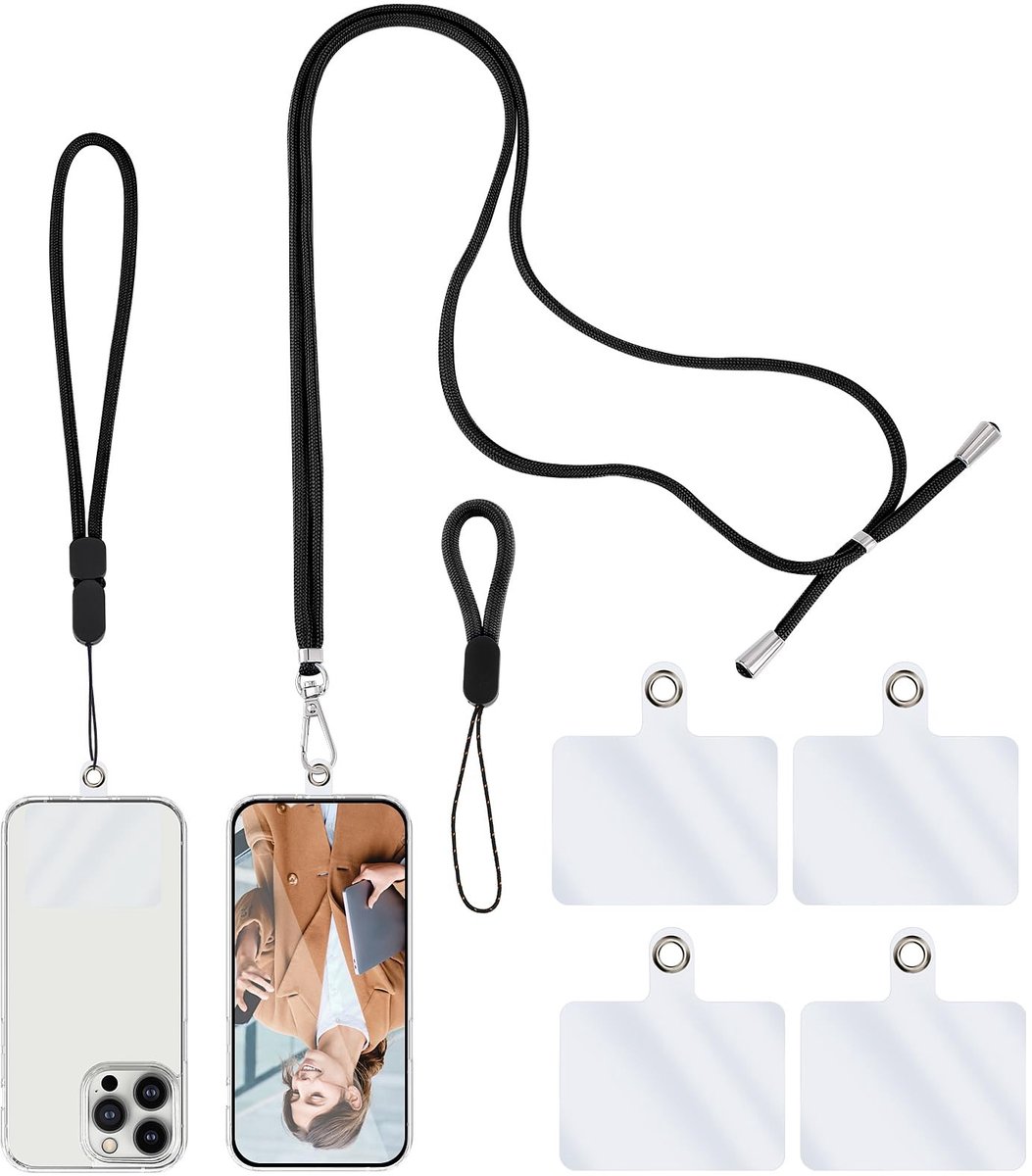 Solidchoice - Universele Telefoon Lanyard met Vingerband en Patch