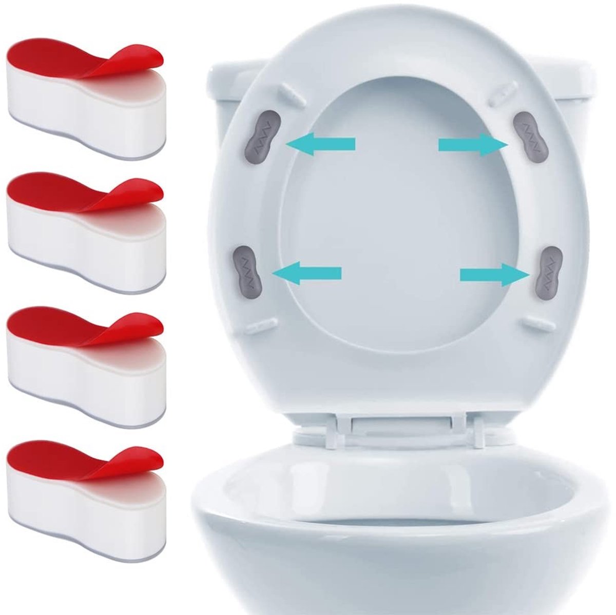 Solidchoice - 4 Stuks Universele Toiletzitting Buffers, Vervangingspads