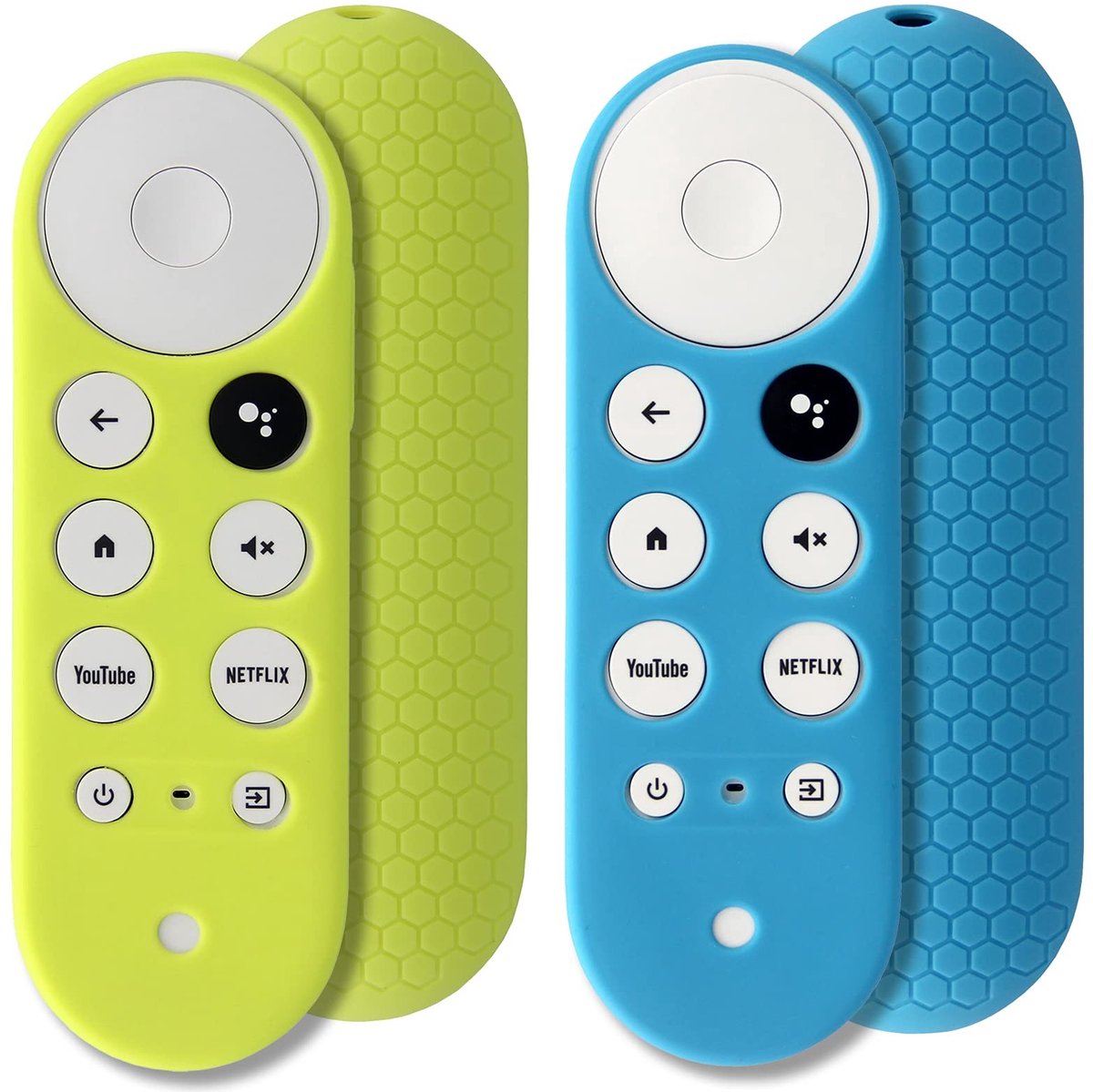 Solidchoice - 2 Stuks Afstandsbediening Hoes voor Chromecast met Google TV - Shockproof Siliconen Cover