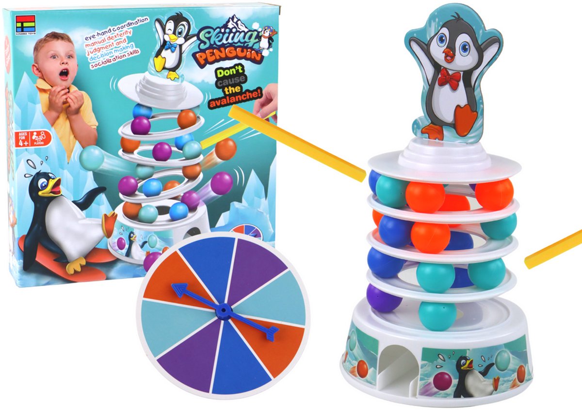 Arcadespel Pinguïnballen Schuiftorenballen