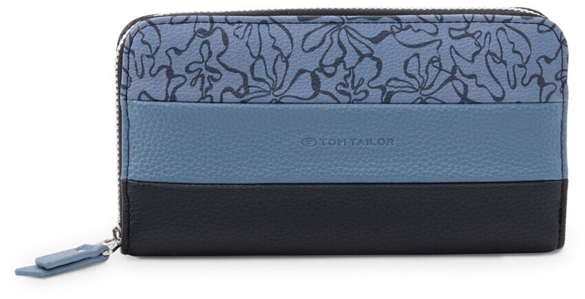 Tom Tailor - TTELLEN Portemonnee met colour-blocking - Maat ONESIZE - flower blue