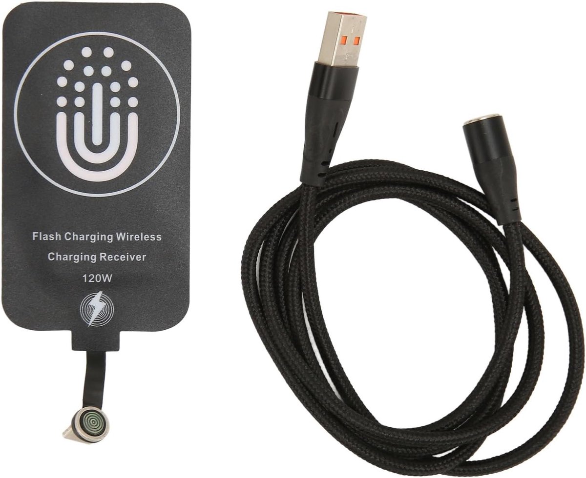 Draadloze oplader ontvanger 120W - Dun ontwerp - Geschikt voor Type C telefoons - Eenvoudig draadloos opladen - SnelShoppen