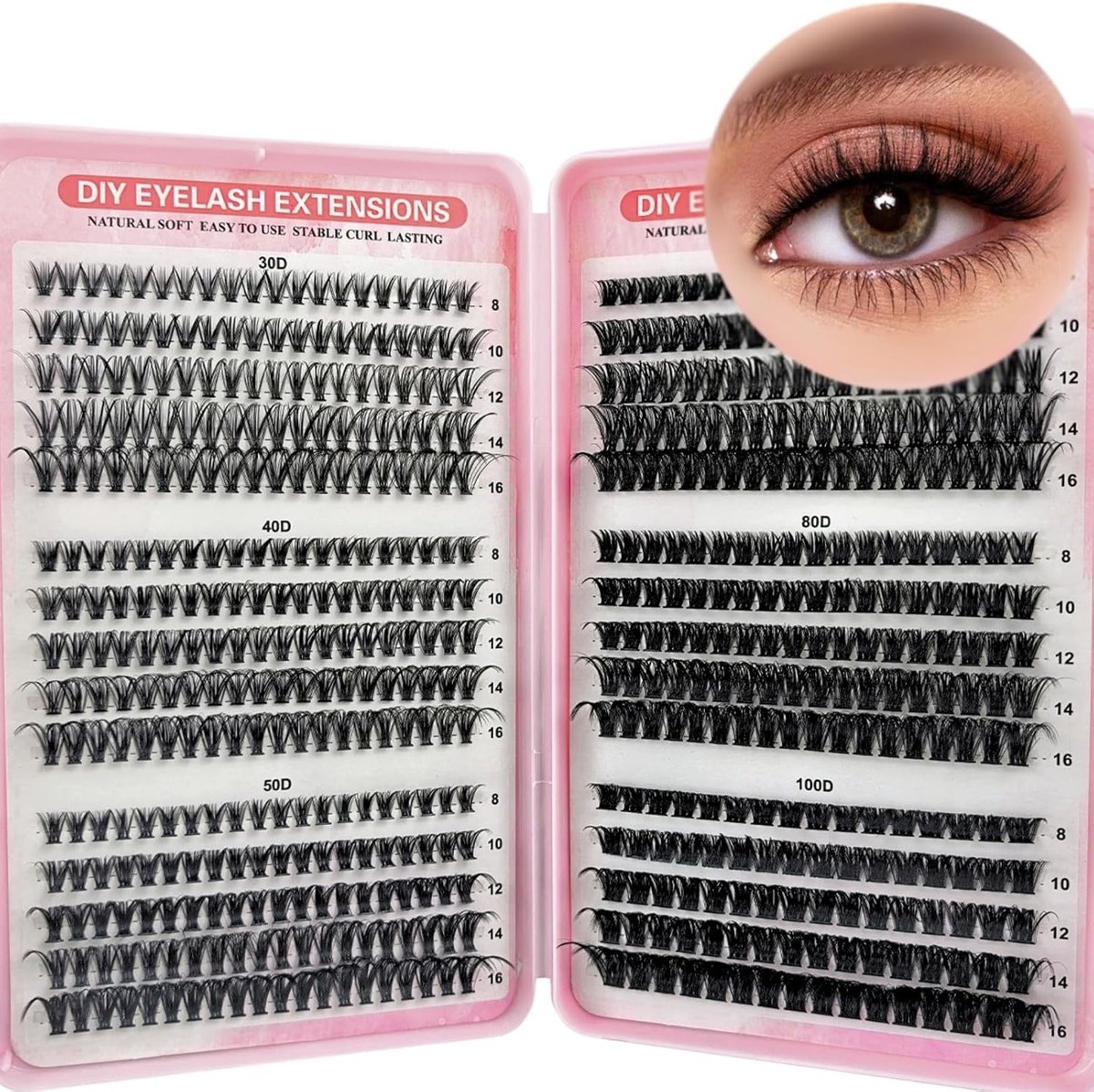 Individuele Wimpers 580 Stuks - Fluffy Russische Wimpers - Diverse Dichtheden - Ideaal voor Glam Make-up - SnelShoppen