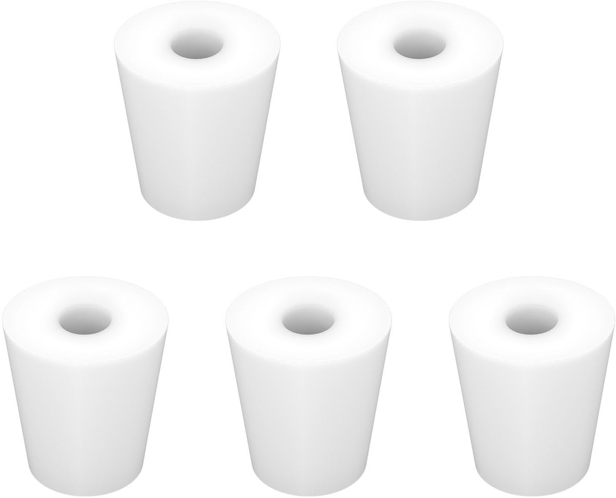 Silicone caps set van 5 - conisch - herbruikbaar - luchtdichte afsluiting voor laboratoriumgebruik - ShopVlot