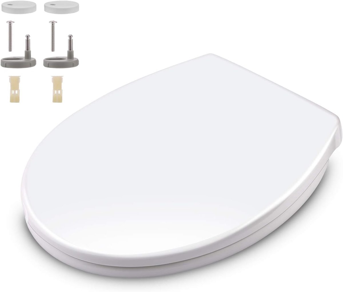 WC-bril met zachte sluiting - O-vormige toiletpot - softclose-rem - snel te ontgrendelen - ShopVlot