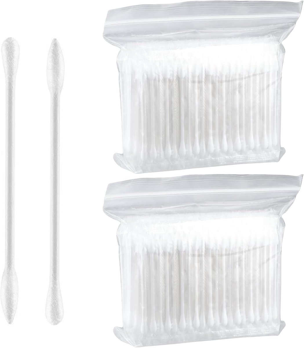 400 Stuks Wattenstaafjes - Dubbelzijdig - Individueel Verpakt - Perfect voor Make-up en Hygiëne - ShopVlot