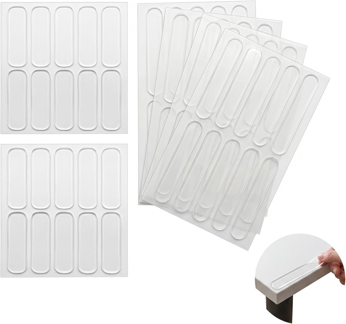rubberen buffers 56 stuks - transparant siliconen - antislip bescherming - krasbestendig voor meubels - ShopVlot
