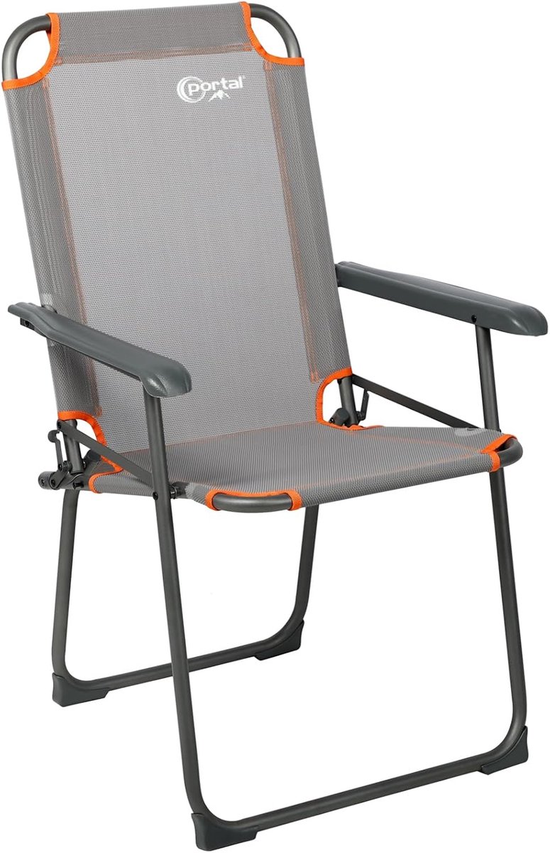 Campingstoel hoge rugleuning - opvouwbaar en lichtgewicht - tot 100 kg belastbaar - ideaal voor outdoor gebruik - ShopVlot