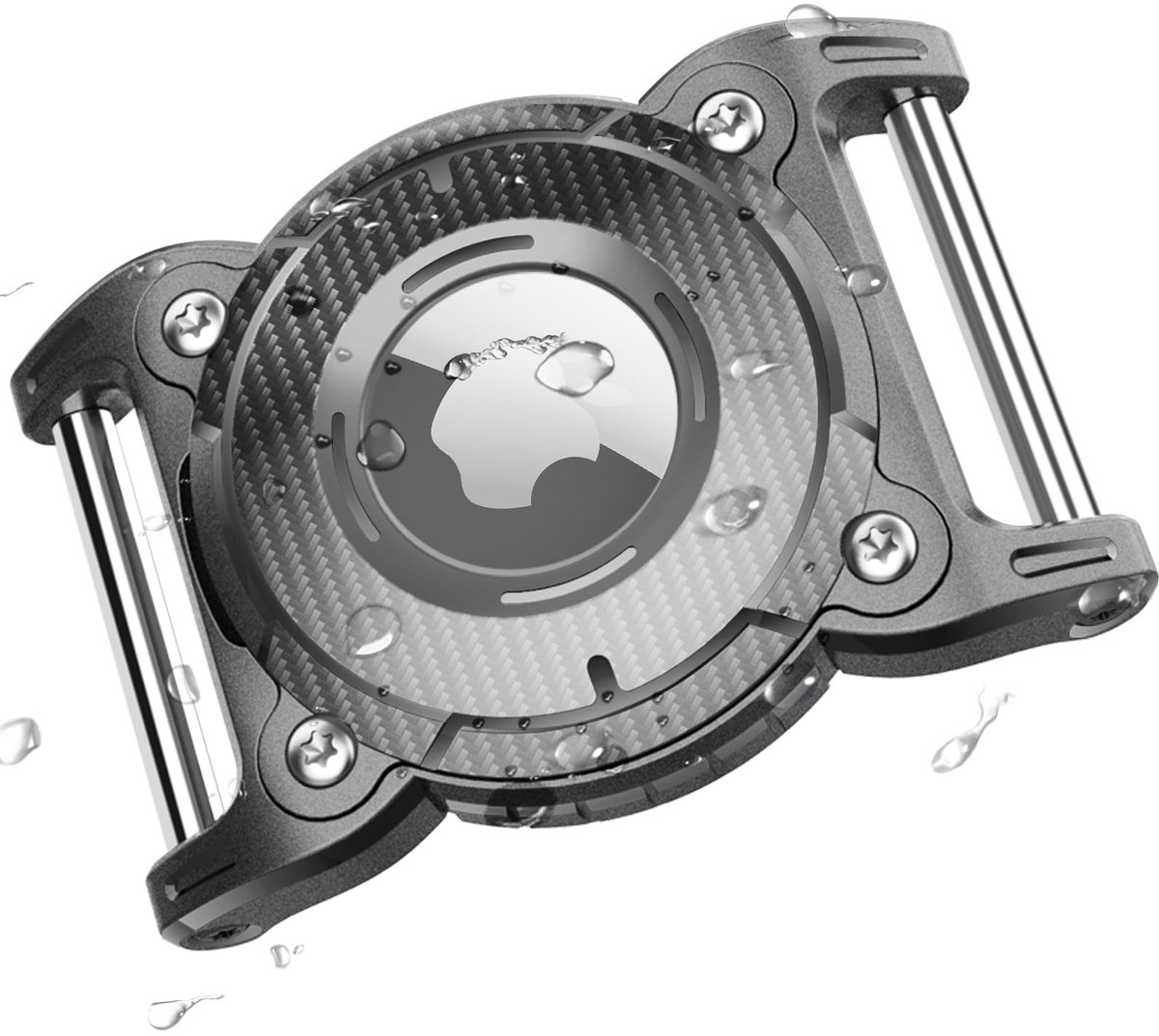 Airtag hondenhalsband houder - waterdicht - afneembare metalen lus - lichtgewicht en compact - ShopVlot