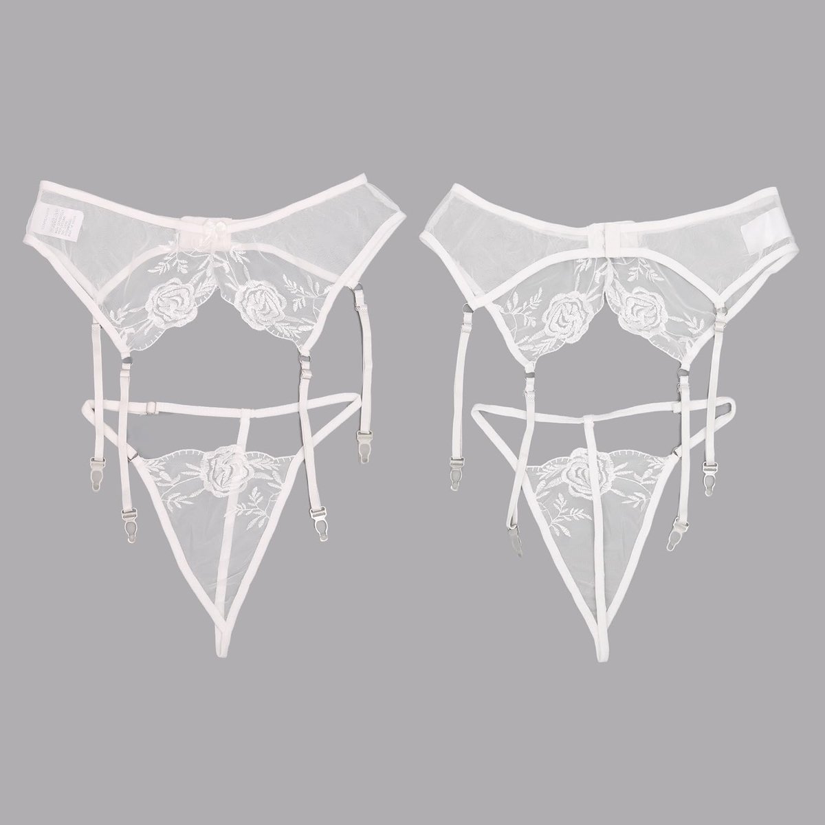 Kant jarretelgordel One Size - sexy en transparant - met verstelbare clips - perfect voor feestelijke gelegenheden - ShopVlot