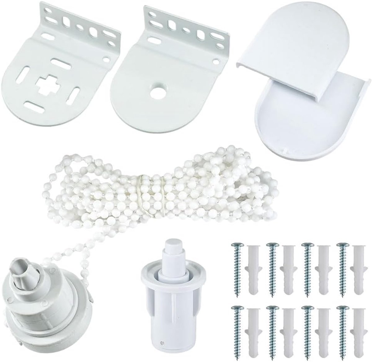 rolgordijn reparatieset 32 mm - klemhouder en kettinghouder - schroeven voor jaloezieën - eenvoudig te monteren - ShopVlot