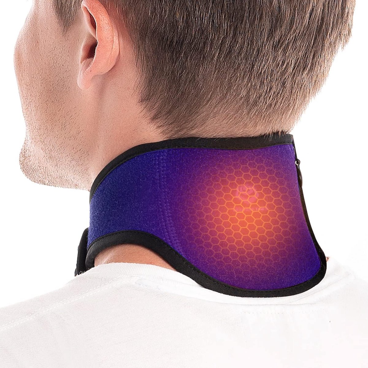 Neck Heat Pad, Neck Pain Relief by Far Infrared Physiotherapy, USB Heated Spray Wrap with 3 Temperature Control - ShopVlot