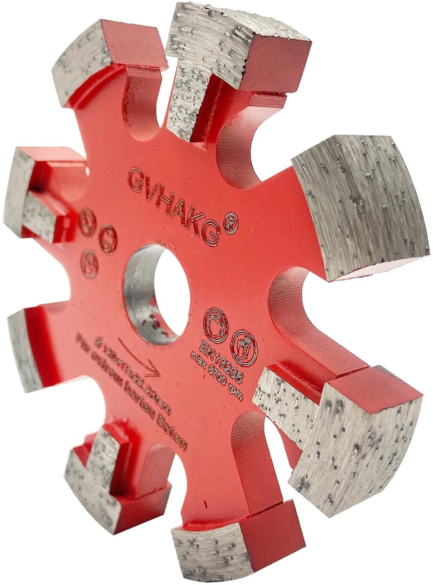 Diamond disc 120 mm, 17 mm disc, 8 segments for underfloor heating, very hard concrete floors and removal, dry cutting - ShopVlot