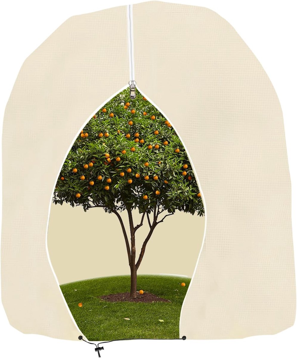 Plantenbescherming winter 200 x 240 cm - waterdicht vliesstof - met ritssluiting - herbruikbaar voor potplanten - SnelShoppen