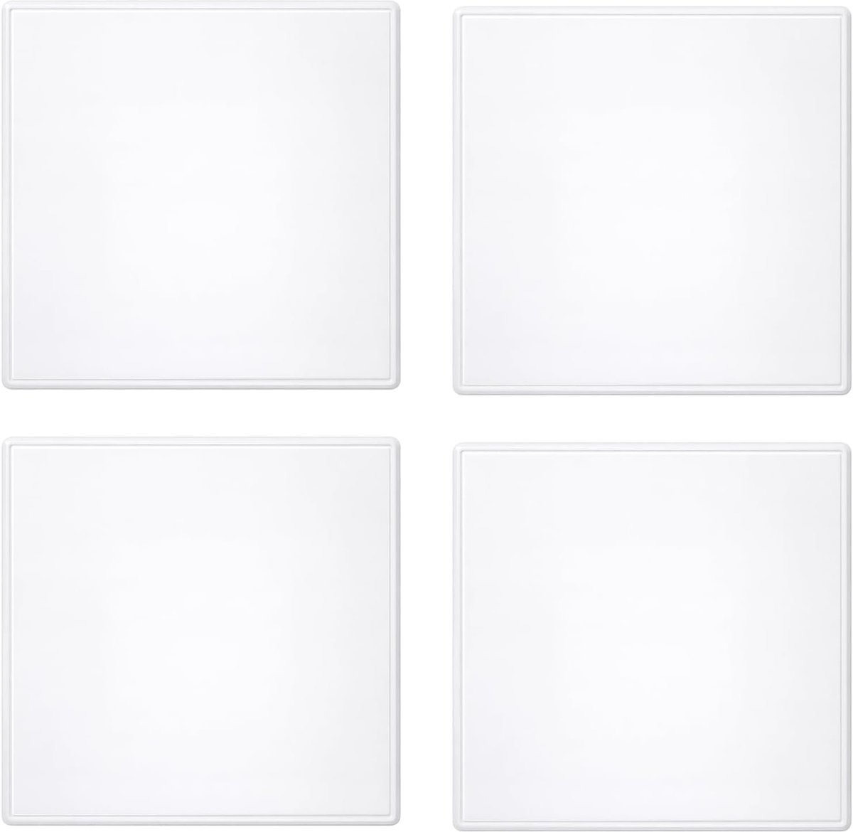 Wandcontactdoos afdekplaat 8,6 x 8,6 cm - witte kunststof - eenvoudig te installeren - voor ongebruikte sockets - SnelShoppen
