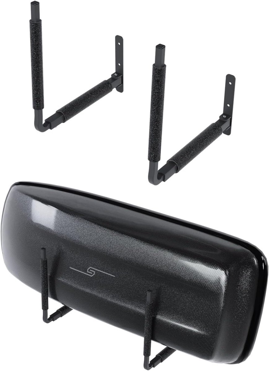 Wandbeugel voor dakkoffer 33–57 cm - Poedercoated staal - Met PE foam tegen krassen - Ruimtebesparende opslag - SnelShoppen