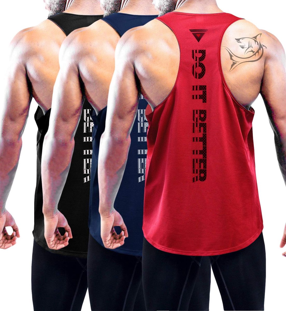 Tanktops heren - ademend - mouwloos - ideaal voor sportschool - SnelShoppen