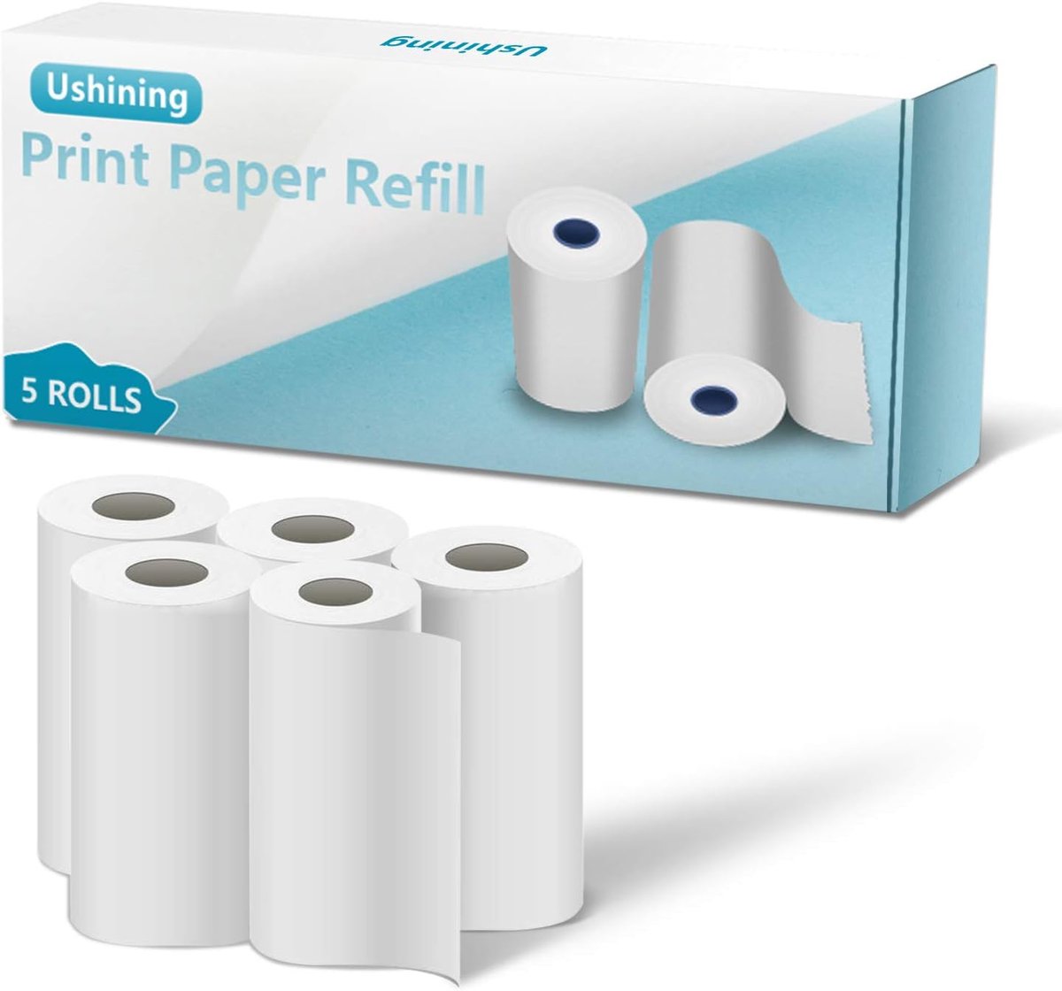Afdrukpapier voor kinderscamera 5 rollen - 50cm lengte - eenvoudig te installeren - ideaal voor creatieve foto's - SnelShoppen