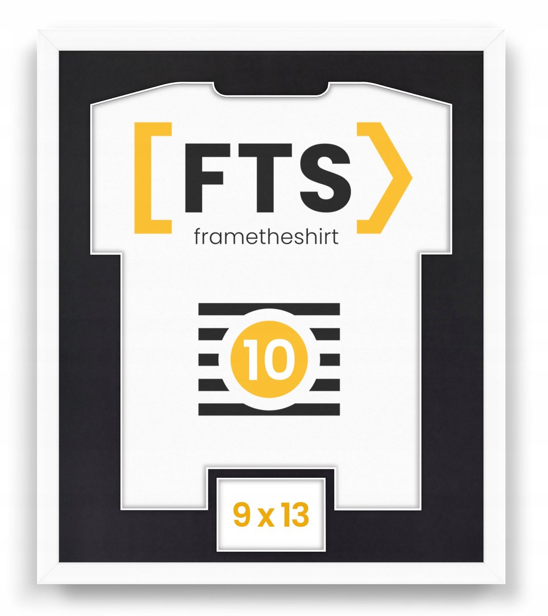 FTS Premium Fotolijst voor Sportshirt met Handtekening - Wit