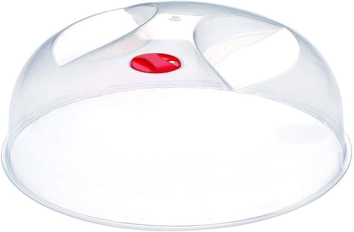 Microwaakdeksel met Flap - Rood - Polypropyleen - Hygiënisch en vaatwasserbestendig - SnelShoppen
