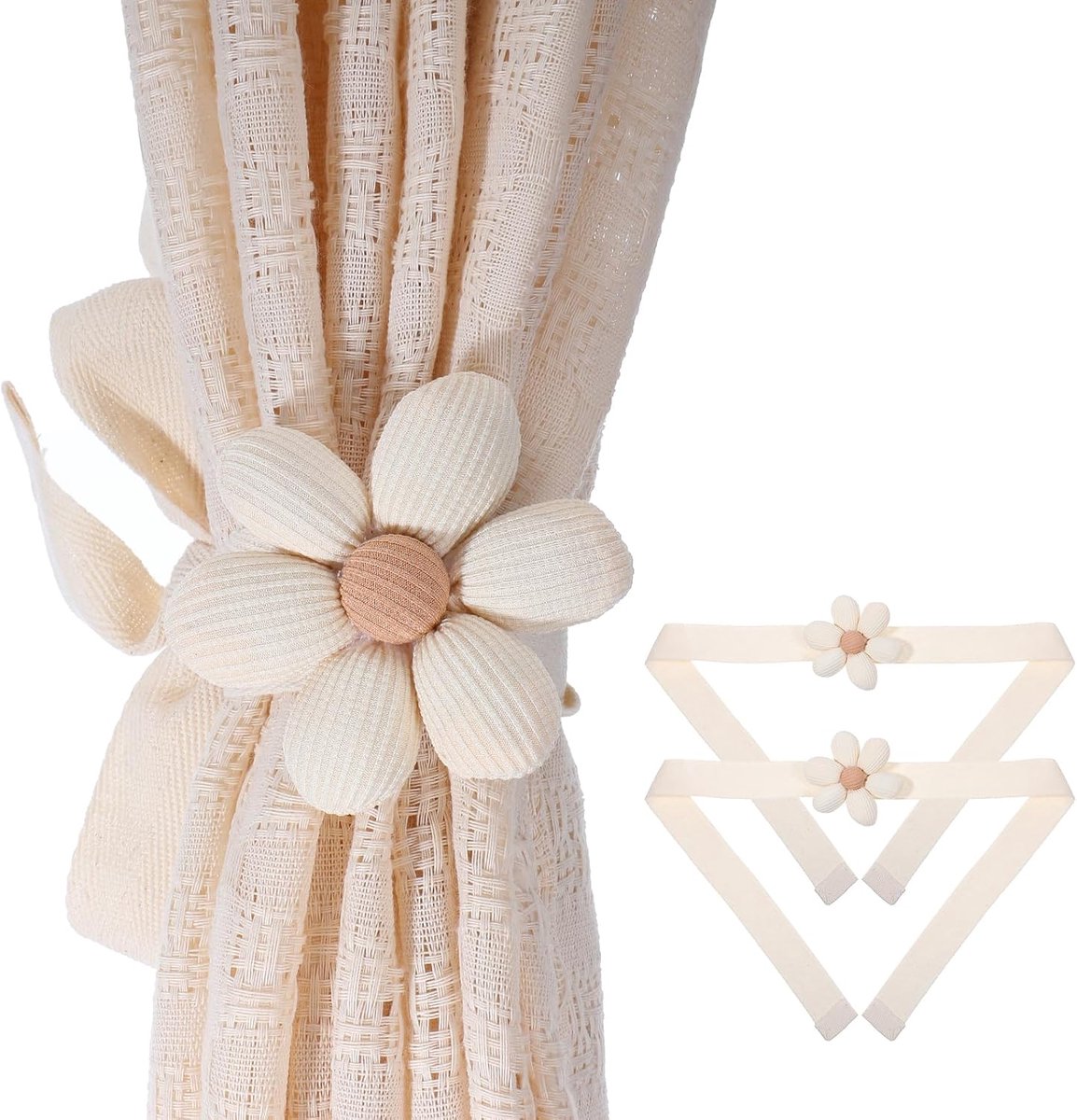 Gordijnhouders 2 Stuks - Bloemen Design - Boho Stijl - Decoratieve Riemen voor Thuisgebruik - SnelShoppen