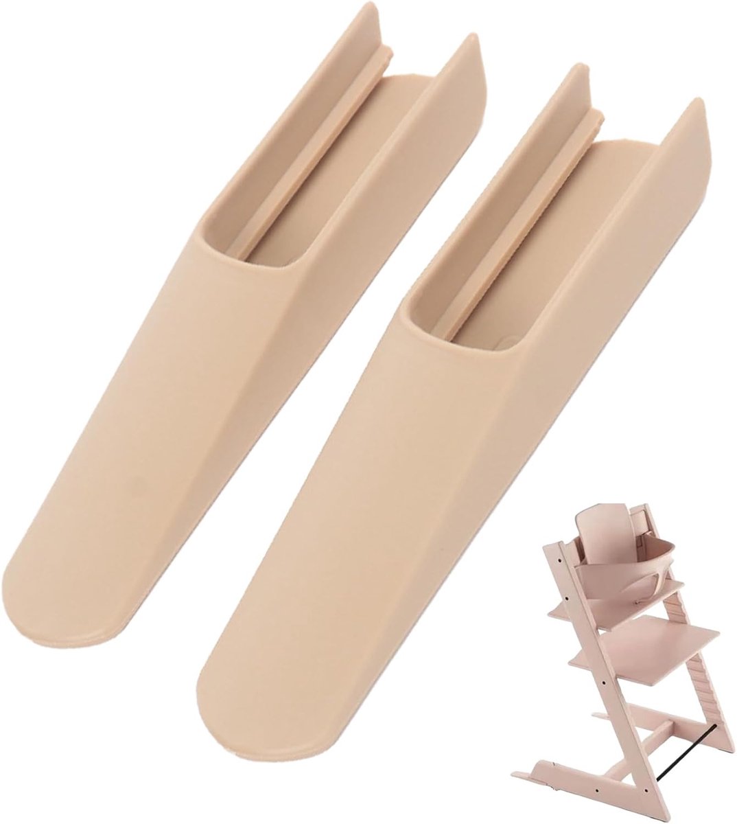 Tripp Trapp tiltbescherming set van 2 - houten kleur - anti-kantelbeveiliging - extra veiligheid tijdens eten - SnelShoppen