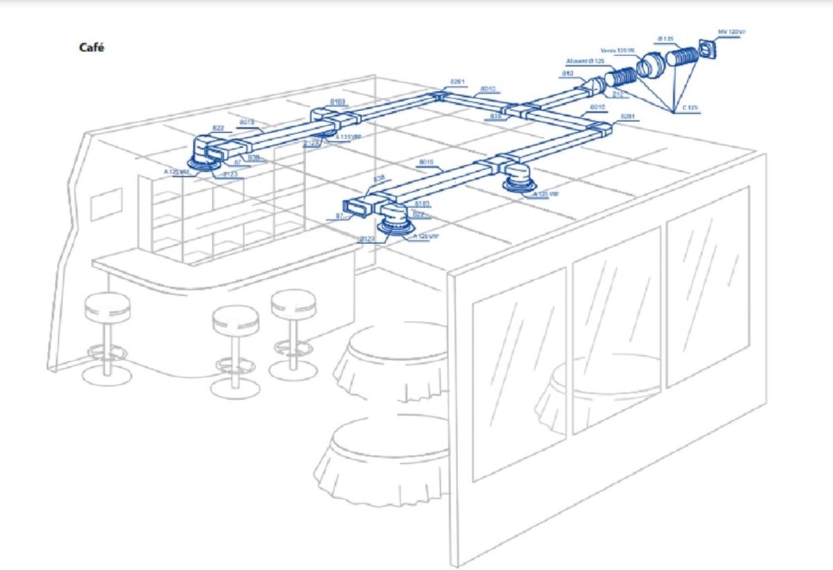 Buizen voor rechthoekige luchtkanalen, 60 x 204, Ø 125 mm, verwarming, koeling, pvc, ventilatieelement, rond, vierkant, reductie afvoerkanaal, platte connector, adapter