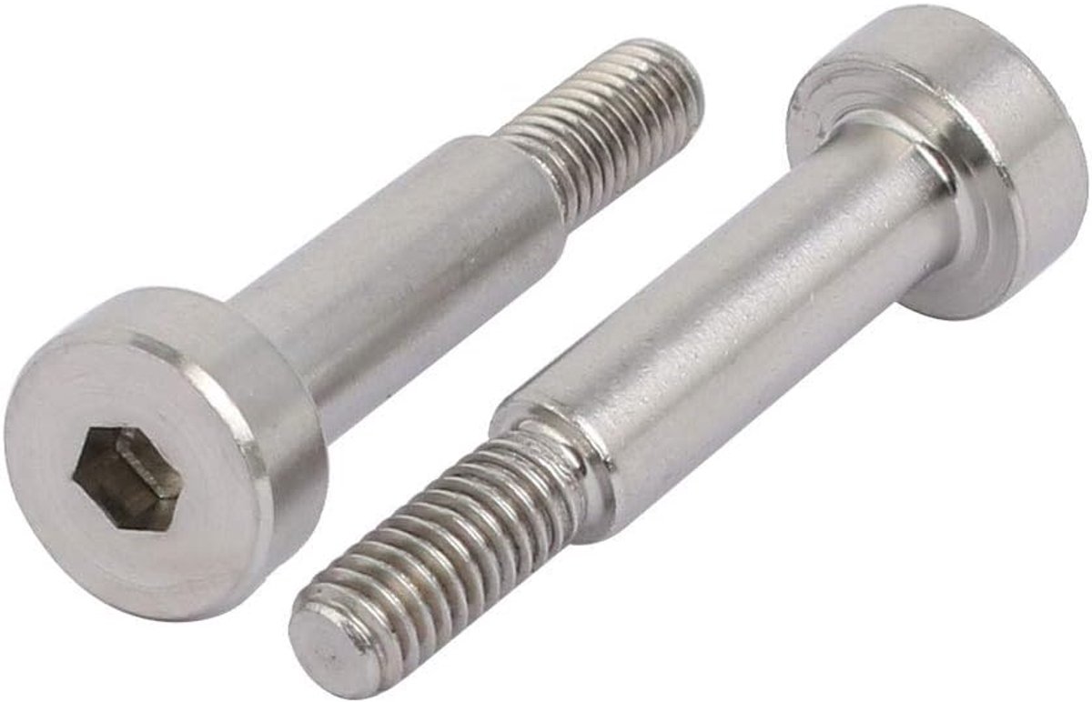 sourcing map 10 stuks schouder bout 5 mm Ø 16 mm lange schouder schroefdraad M4