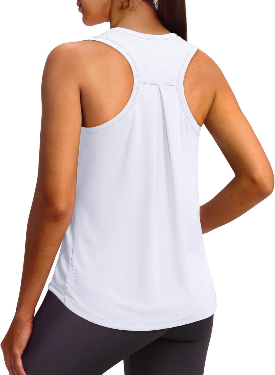 Mouwloze tanktop voor dames, racerback, sportshirt, lichte yoga-top