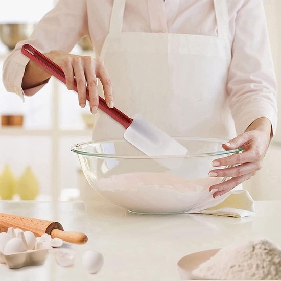 Spatels Rubberen spatels Hittebestendige siliconen spatels voor keuken Koken Mengen Frituren Verspreiden Bakken (10 inch) — afbeelding 4