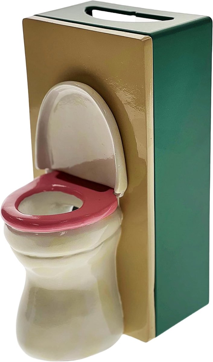 Hero Tissuebox & Dispenser - Handgeschilderd, Perfect voor Badkamer & Kantoor, 17x13.5x26cm