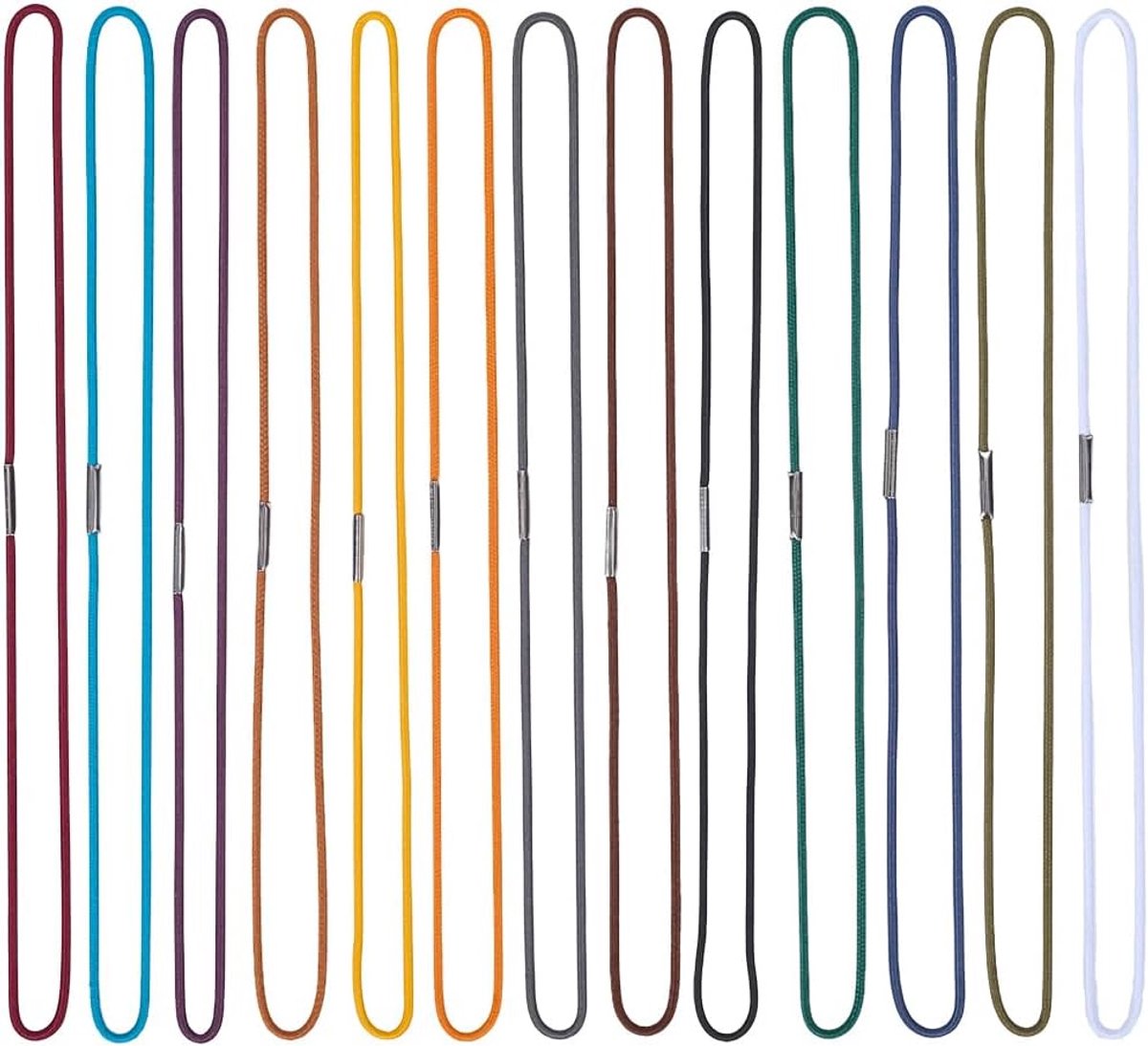 13Stuks 13 Kleuren 25,4 cm Elastische Banden Nylon Reizigers Notitieboek Verbinding Invoegen Navulbaar Rekbare Sluiting Loop Vintage Veerband Jump Strap Accessoires voor Scrapbook Journal