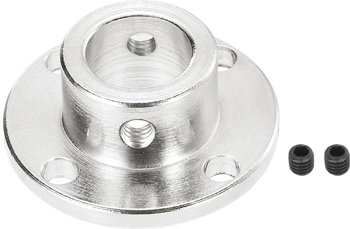 2 stuks 12 mm flenskoppelingsverbinders rigid guide model koppelingsaccessoires asfittingen met bevestigingsschroef voor DIY RC-modelmotoren, zilver