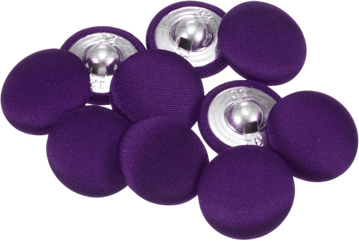 Knopen met stoffen afdekking, 32 l, 20 mm, voor pakken, jurken en blouses, paars