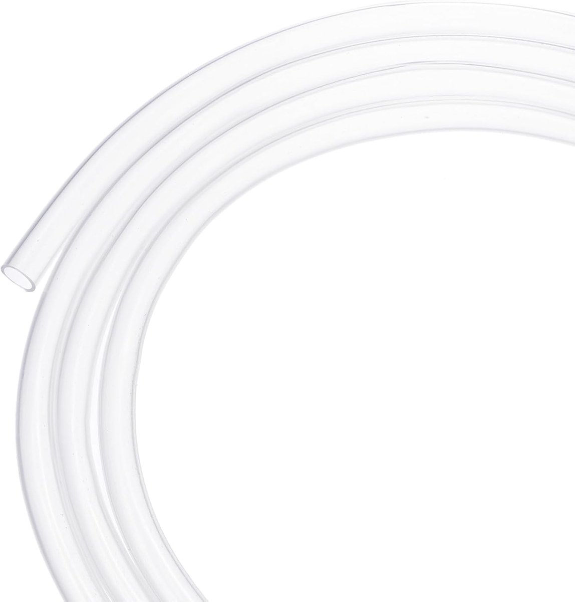 Siliconen buis, 5/16" (8 mm) ID x 3/8" (10 mm) OD flexibele siliconen rubberen buis, 5 M hoge temperatuur waterluchtslangpijp voor pomp/vloeistofoverdracht, brouwen/aquaponics [helder]