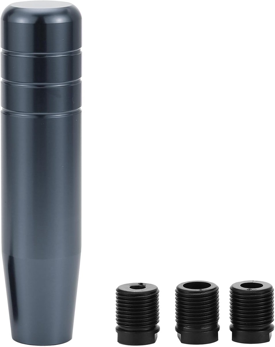 Universele Versnellingspook 13cm Staaf Schakelpook Met 3 Adapters Voor Automatische En Handmatige Voertuigen Aluminiumlegering Titanium Kleur | voor Automatisch en Handvoertuig, Aluminiumlegering, Titaniumtoon