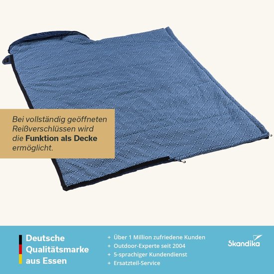 Dekenslaapzak - Katoen Flanel - Kamperen - Koppelbaar - 220 x 80 cm - Grijs — afbeelding 3