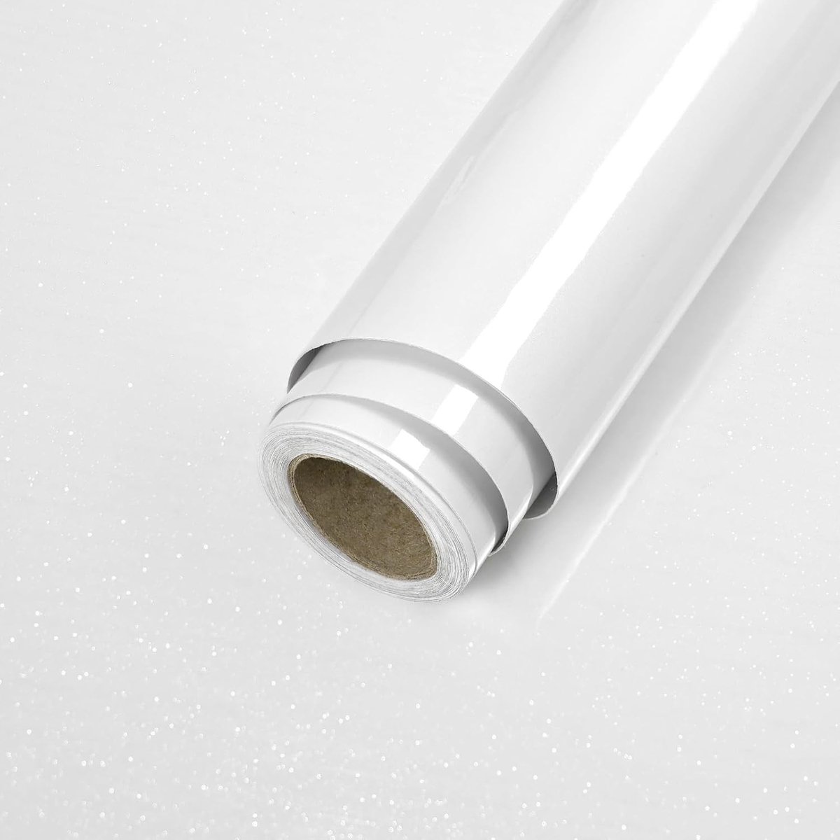 Wit glitter contactpapier voor werkbladen glanzend pel-en-plak behang waterdicht zelfklevend vinyl wrap voor kasten planken tafels kasten en muren 60 x 500 cm