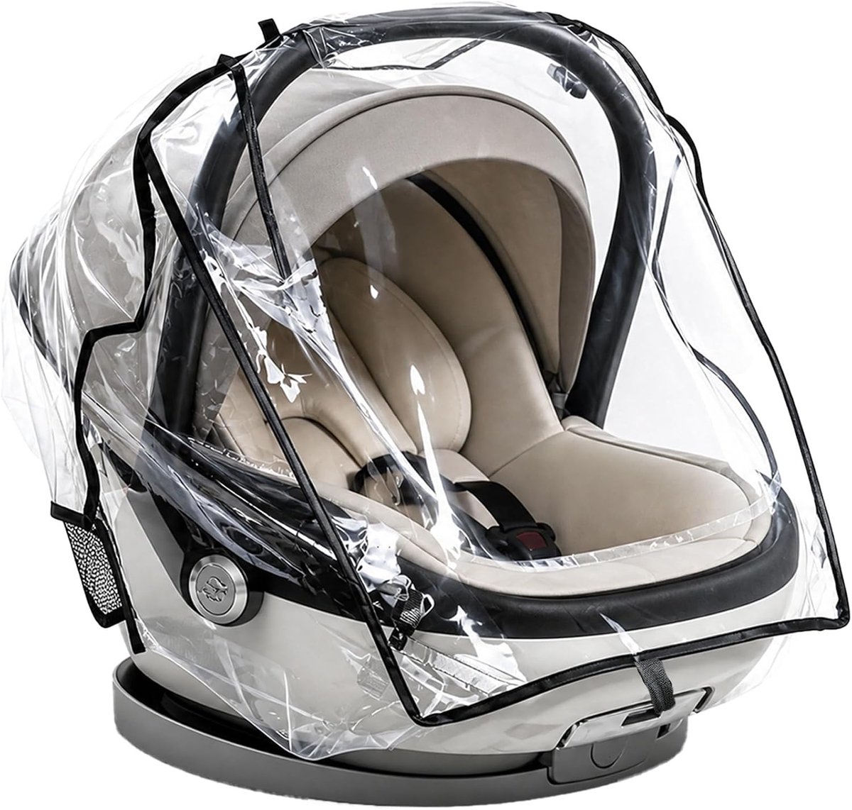 regenhoes voor Cosy autostoel voor baby's, waterdicht, met groot transparant venster, snelle opening, zijdelingse ventilaties, compacte beschermhoes voor pasgeborenen